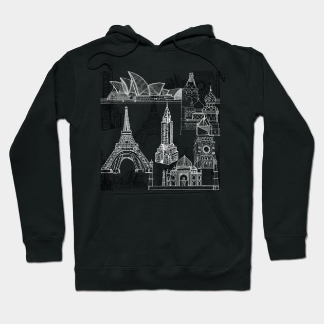 Iconic Buildings Hoodie by Traceofcolour